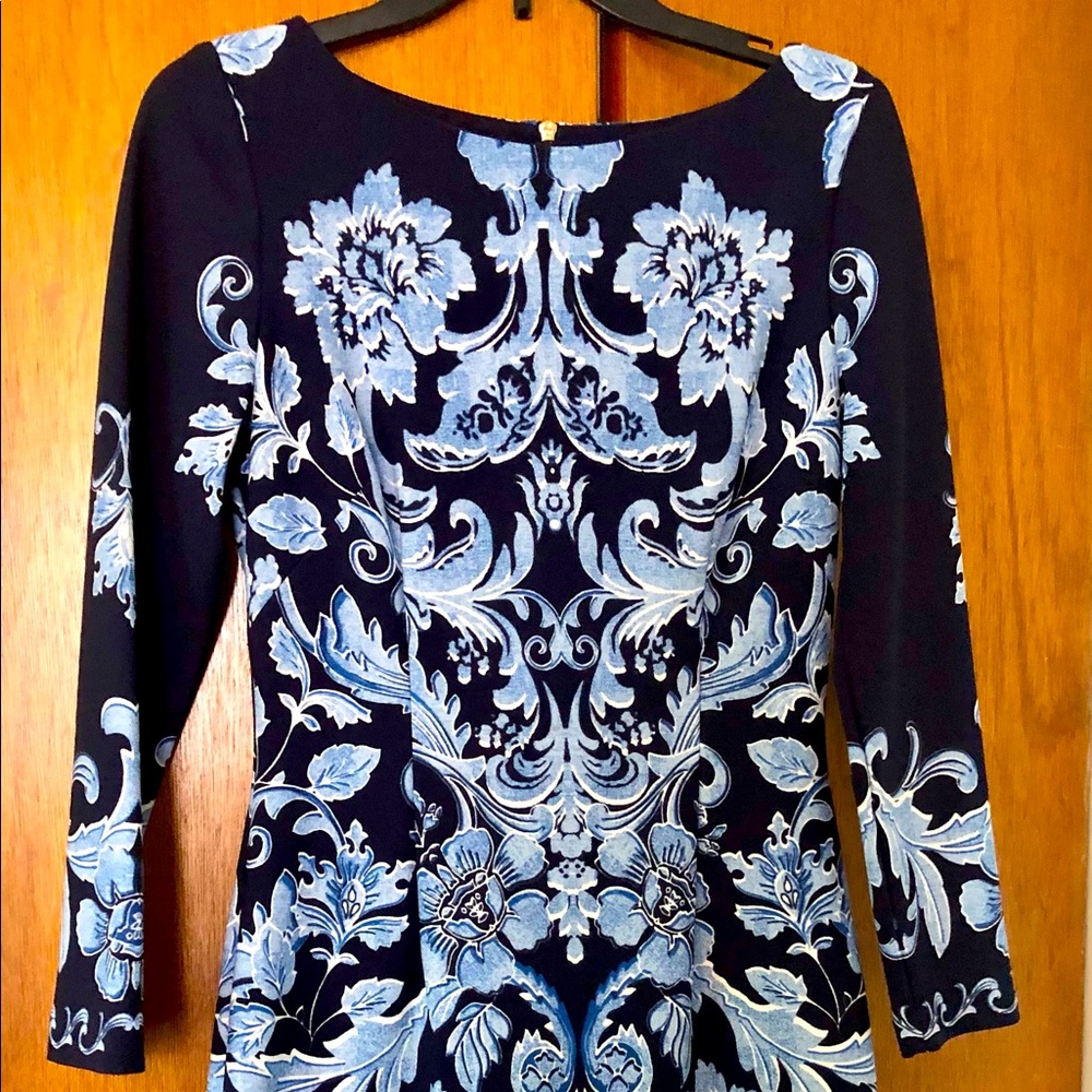 Gorgeous navy blue and white Eliza J dress from Nordstrom